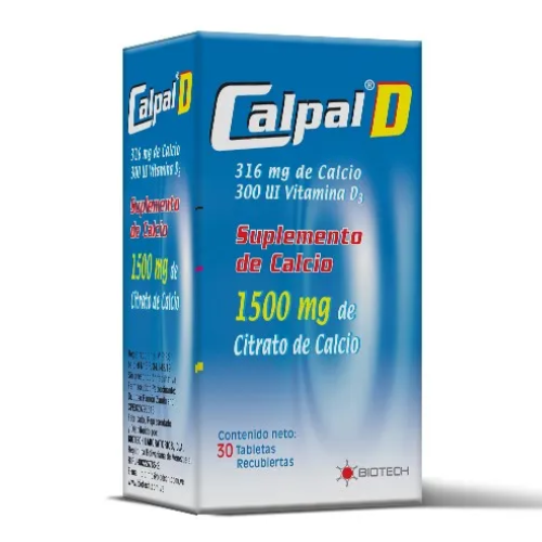 CALPAL D CALCIO VITAMINA D3 1500MG-300UI TAB X 30
